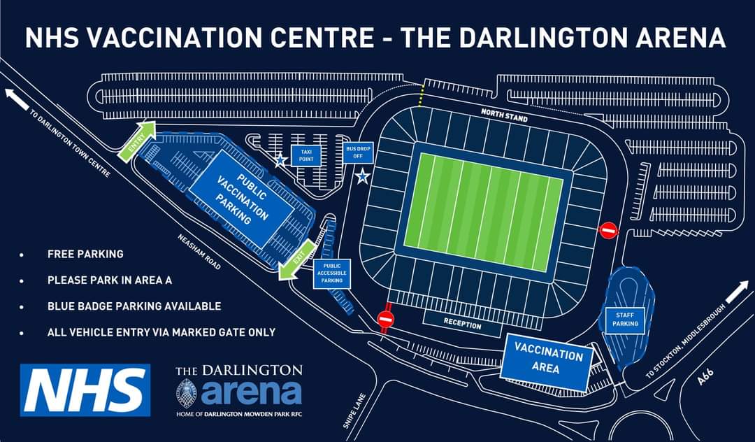 Darlington arena map