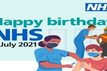 NHS Happy 73rd Birthday image