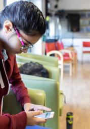 Young person on phone
